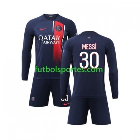 Camiseta Paris Saint Germain Lionel Messi 30 Niño Primera Equipación 2023/2024 Manga Larga